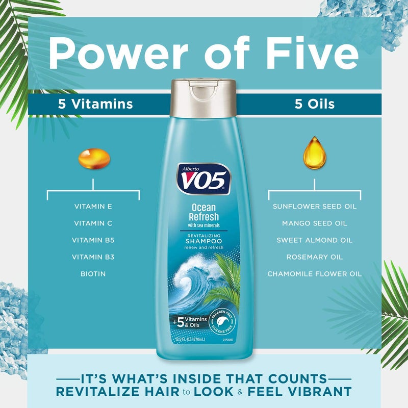 Alberto VO5 VO5 Ocean Refresh Herbal Shampoo - Size 12.5oz - Image 4